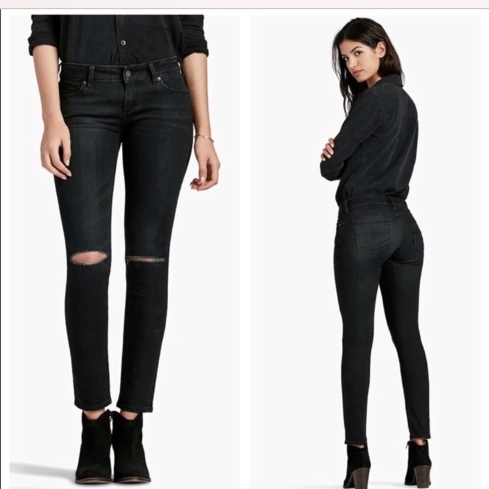 Lucky Brand black ripped Lolita jeans NWOT